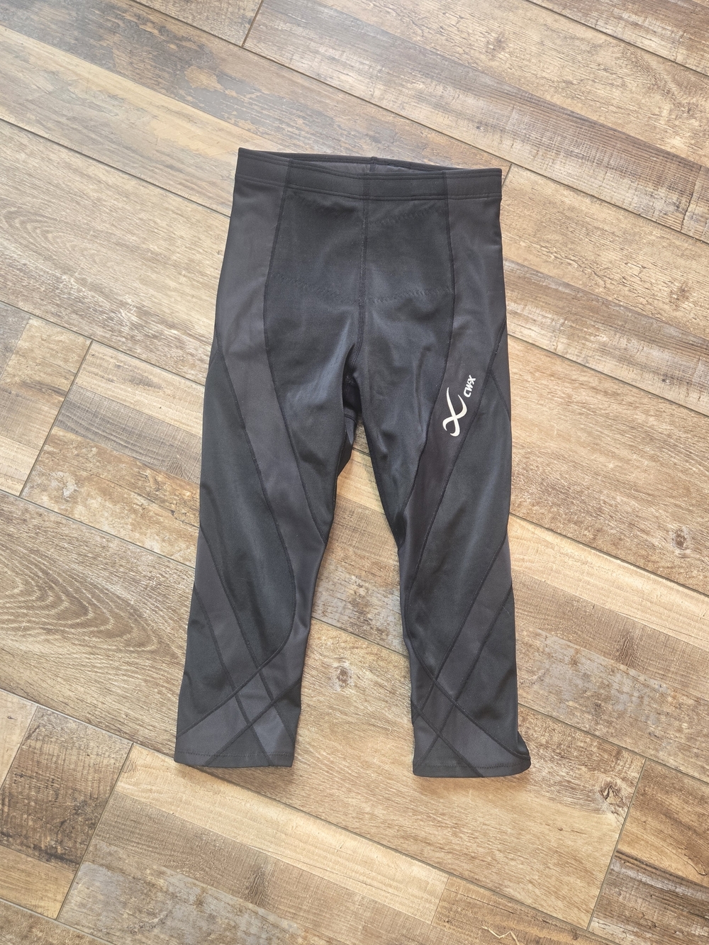 CW-X Stabilyx Compression Tights Capris Womens Small Black Running Leggings